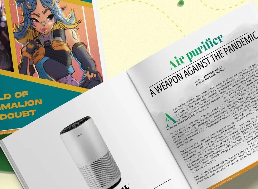 A Weapon Against the Pandemic, Magazine spread · feature layout